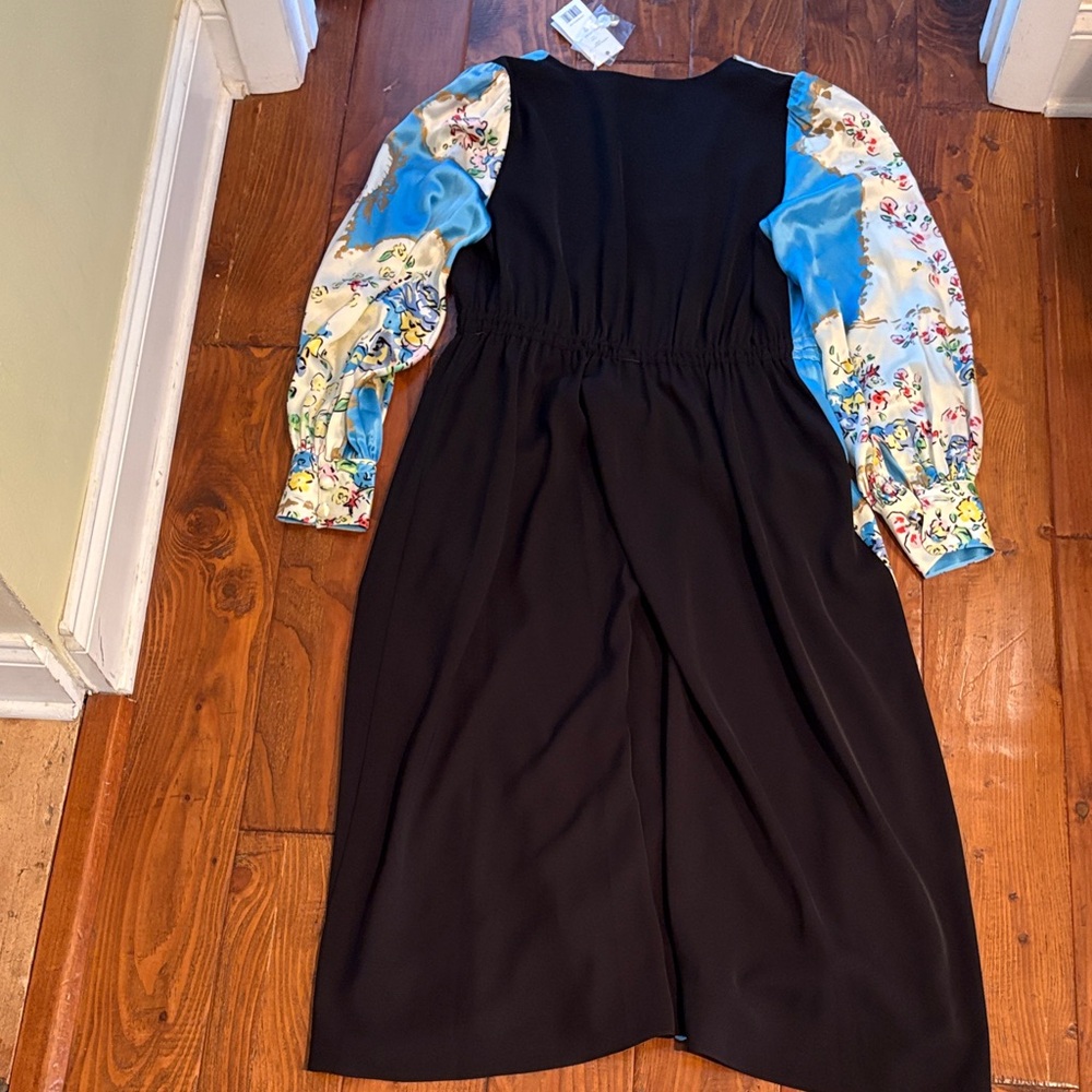 NWT Tory Burch Elegant Black and Floral Dress - Picture 6 of 10